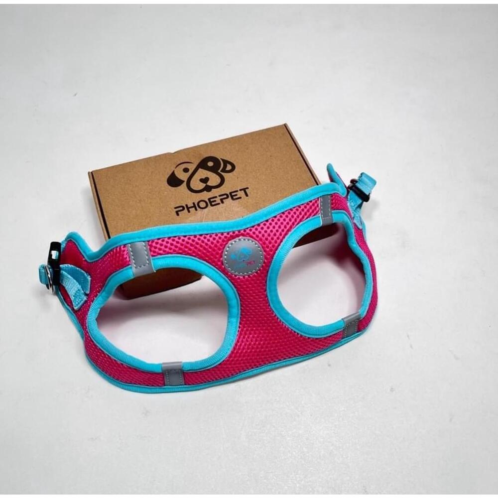 New! PHOEPET Dog Harness Vest | L | Pink/Blue